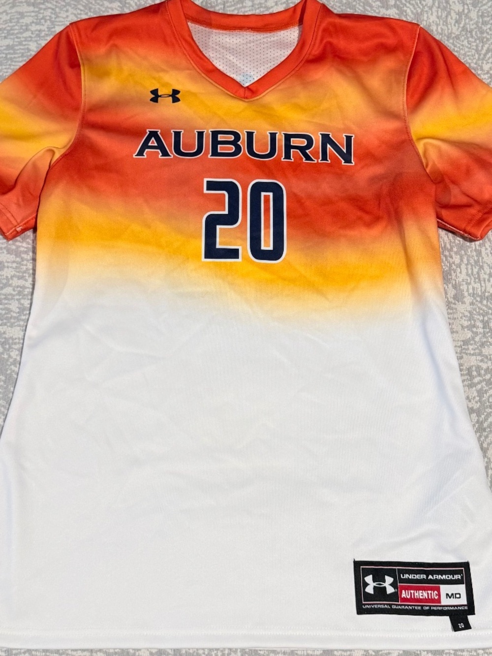 Under Armour Auburn Tigers NCAA Softball Jersey #20 Tequila Sunset Womens MD